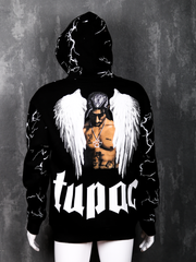 GANGS Tupac AngelWings Lightning Effect Hoodie