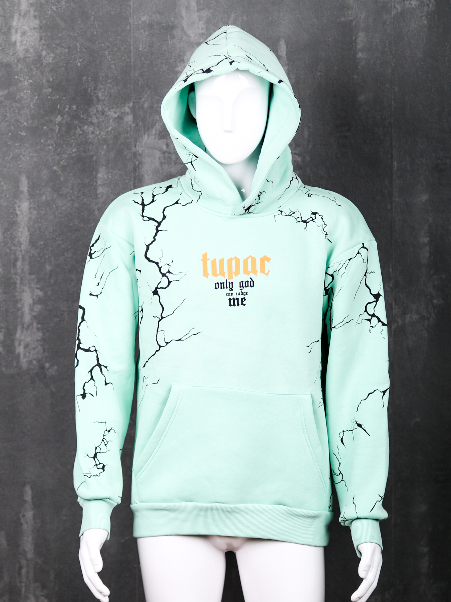 GANGS Tupac AngelWings Lightning Effect Hoodie