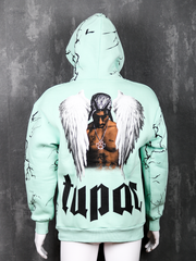 GANGS Tupac AngelWings Lightning Effect Hoodie