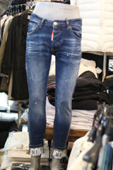 Icon2 Designer Jeans „Urban Cropped“ mit Logo-Umschlag