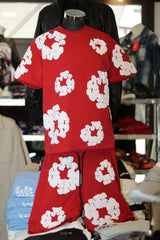 Gangs Cloud Print T-Shirt und Shorts Set – Lässig & Trendig!