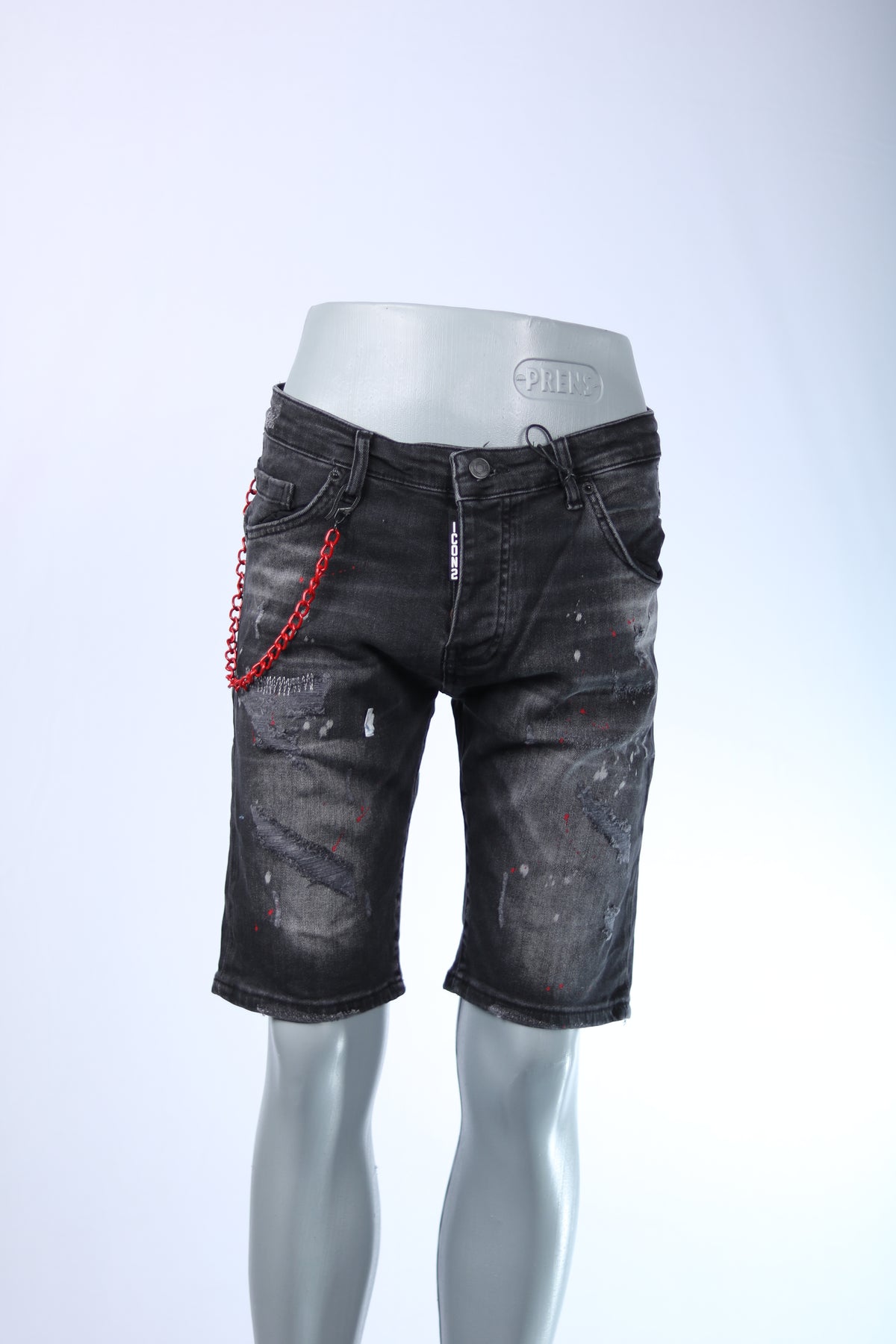 Icon2 Distressed Denim Shorts – Slim Fit