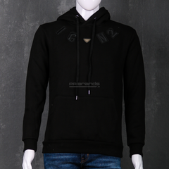 Hoodie Icon 2 – Noir & Gris Badge